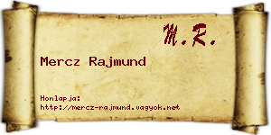 Mercz Rajmund névjegykártya